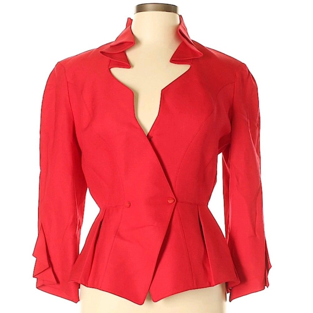 Vintage Thierry Mugler Bright Cherry Red Blazer